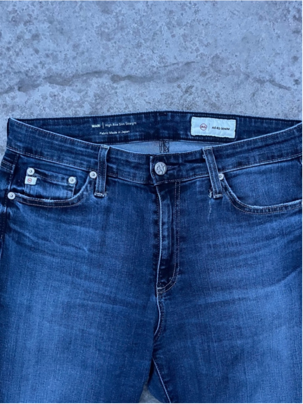 AG Mari Slim Straight Jeans Size 29 Mid Rise Dark Wash Clean Classic - Picture 9 of 10